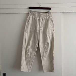 Old Navy Women's Light Cream Elastic-Waist Chinos